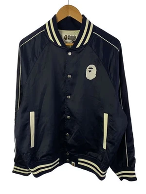 A BATHING APE Sukajan Jacket, Large, Polyester, NVY, 001LJK801005M - Image 1 of 4