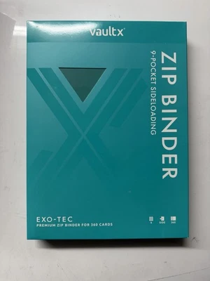 Carpeta de álbum de tarjetas coleccionables de 9 bolsillos Vault X Exo-Tec® verde azulado 360 Foto 1 de 2