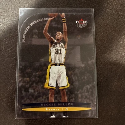 REGGIE MILLER 2003-04 FLEER ULTRA PLATINUM MEDALLION #37 PACERS HOFer - Image 1 of 2