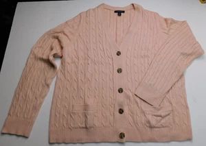 Lands End Damen hellrosa Zopfmuster Pullover Größe Large 14-16 - Bild 1 von 6