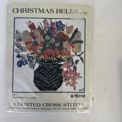 Semco Christmas Bells 1925 Margaret Preston Cross Stitch Kit NEW - MP.7 - image 1 of 2