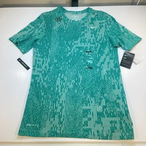NEW NIKE Dri Fit Cotton Athletic Gym Wear TEE T Shirt Sz S Green - Picture 1 of 4