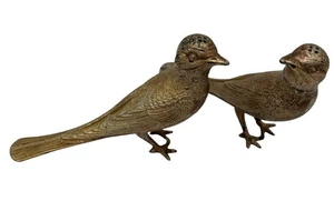 Salero y Pimentero Faisán Latón Pájaro MCM Estatuilla Detallada Acción de Gracias De Colección - Imagen 1 de 15