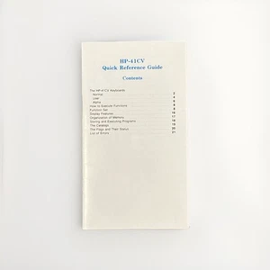 Quick Reference Guide For Hewlett Packard HP 41Cv calculator - Picture 1 of 1