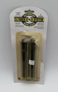 Bachmann N Scale 44811 EZ Track 5" Straight Track Nickel Silver 6 Pack Open Pkg - Picture 1 of 4