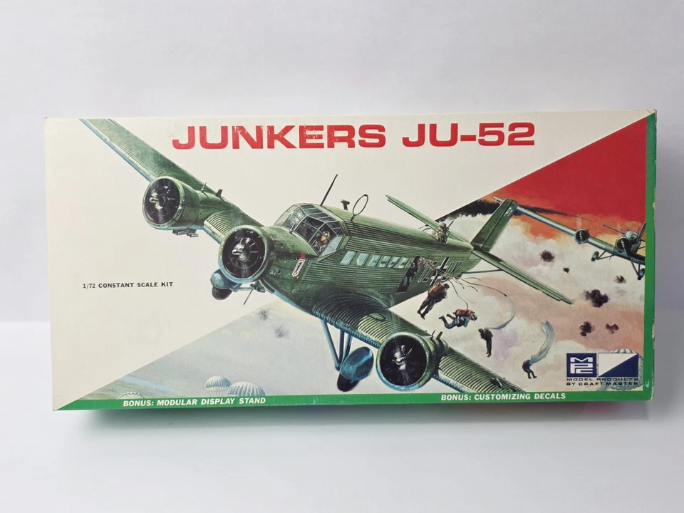 VINTAGE MPC JUNKERS JU-52 MODEL KIT UNUSED IN BOX NICE!!! - Image 1 of 4