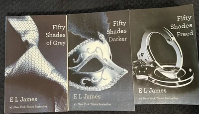 Fifty 50 Shades of Grey Book Trilogy 1-3 Set by E L James - pre-owned - Image 1 of 4