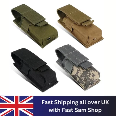 LED Flashlight Torch Nylon Pouch Holster Belt Clip Case Bag Holder Waist Pouch - Image 1 of 4