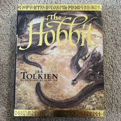 The Hobbit (JRR Tolkien) 1997 Vintage Hardcover Book Illustrated By Alan Lee  Foto 1 de 4