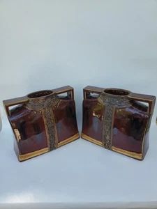 Oriental Style Garment Shaped Vases 2 Lot - Picture 1 of 6