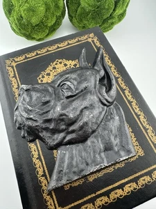VTG Bruce Fox Cast Aluminum Great Dane  Dog Wall Decor/Paperweight USA 4.5x5.25 - Picture 1 of 13