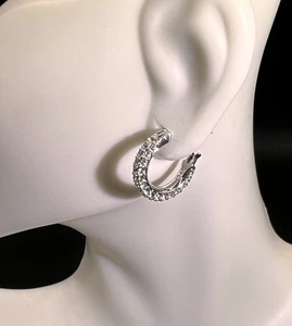 Swarovski Creolen versilbert, durchbohrt - Bild 1 von 9