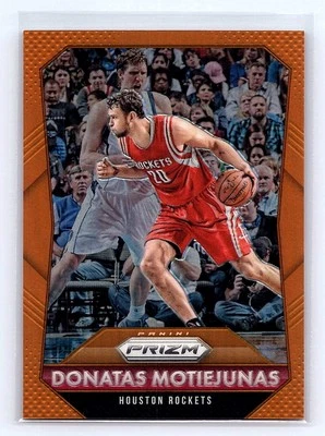 Donatas Motiejunas 2015-16 Panini Prizm #5 Orange Prizms #/65 - Image 1 of 2