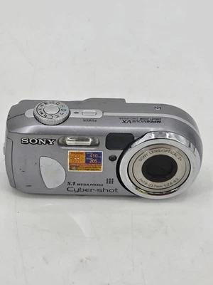 Sony Digital Camera Cybershot DSC-P93A 5.1MP Silver - Fully Tested & Works! - Image 1 of 4