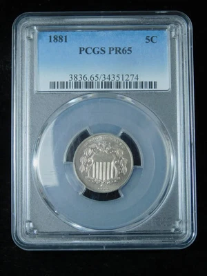 1881 5c Proof Shield Nickel - PCGS PR65 - Image 1 of 4