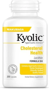 Kyolic Aged Garlic Extract Formula 104 Cholesterol Health, 200 Capsules (Packagi - Picture 1 of 5