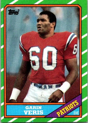 1986 Topps #38a Garin Veris Football Card 3D - Image 1 of 2