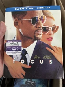 Focus Blu-ray/ DVD Will Smith Margot Robbie + SLIPCOVER - Picture 1 of 4