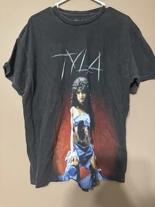 Camiseta gráfica TYLA XL negra - look vintage lavado - 100 % algodón - Imagen 1 de 4
