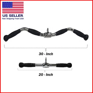 Tricep Press Down Cable Machine Attachment LAT Pulldown Gym Set 30in 20in - Picture 1 of 9