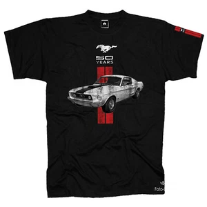 Camiseta Ford Mustang logotipo Musclecar 50 años diseño con licencia + estampado de brazos *0030. - Imagen 1 de 2