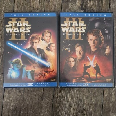 Star Wars: Episode II Attack Of The Clones  III Revenge of the Sith DVD LOT  - Image 1 of 3