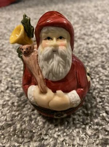 Villeroy & Boch Hinged Trinket Box - Santa with HIs Sack Full of Gifts - Picture 1 of 6