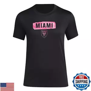 adidas Women's Inter FC MLS Short Sleeve T-Shirt, Black/Miami, Small - Picture 1 of 2