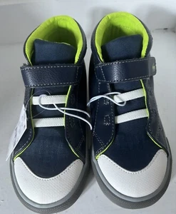 NEW See Kai Run Basics Boy's Belmont II Sneakers Navy/Lime Size 12 - Picture 1 of 9