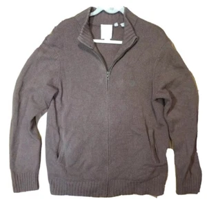 Vintage TIMBERLAND 100% Lambs Wool Cardigan Sweater Full Zip LG  *SMOKE-FREE* - Picture 1 of 7