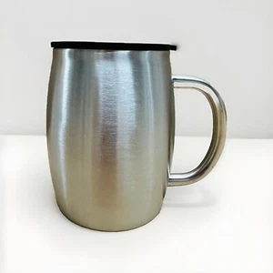 Coffee Mug HOGG 14oz. Double Wall Vacuum Insulated Black Swivel Lid Camping Mug - Picture 1 of 4