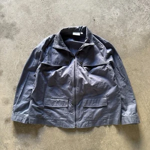 Vintage Cropped Canvas Zip Jacke Damen XXL Blau Boxy Workwear Streetwear - Bild 1 von 5