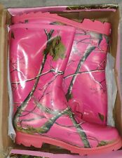 Mud Rain Boot Waterproof Multi-season Real Tree Hot pink camo Size 11 Women NIB