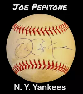 JOE PEPITONE AUTOGRAPHED SIGNED VINTAGE OALB BASEBALL w/AP COA N. Y. YANKEES - Picture 1 of 7