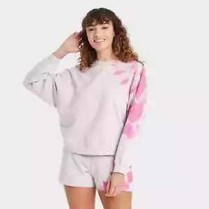 JoyLab Women's Lightweight French Terry Tie Dye Pullover Sweatshirt Size Small - Picture 1 of 8