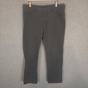 Pantalones de mezclilla Ermenegildo Zegna para hombre 38 gris liso pierna recta lavado oscuro - Imagen 1 de 12
