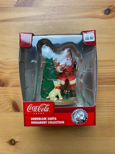 Coca Cola Sundblom Santa 75th Collection Weihnachtsbaum Hund Holiday Ornament - Bild 1 von 4