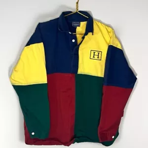 Vintage Hackett Rugby Langarm Poloshirts Y2K Baumwolle 90er - Bild 1 von 5