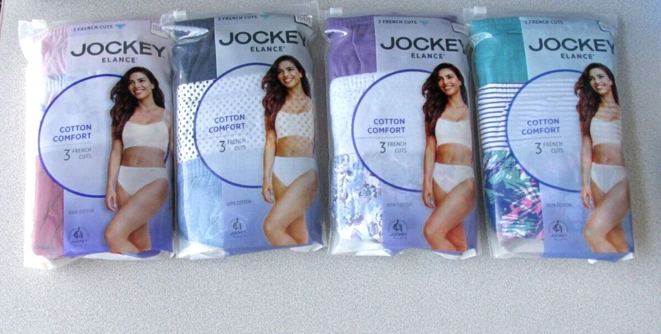3-PACK WOMENS JOCKEY ELANCE COTTON COMFORT FRENCH CUT PANTIES SZ 11 4XL CHOOSE - Image 1 of 1