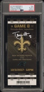 2017 Taysom Hill Signed NFL Debut Full Ticket 12/3/17 SAINTS PANTHERS PSA - Picture 1 of 2