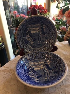 PAREJA DE COLECCIÓN COLECCIÓN SPODE BLUE ROOM COLLECTION SERIE GEORGIANA - CARPINTERO - CUENCOS 8" - Imagen 1 de 6