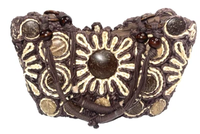 Beautiful Flower Cappelli Straworld Inc Bag Made From 100% Corn Husks Handbag - Image 1 of 4