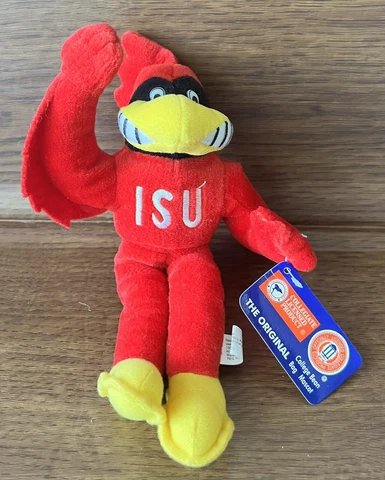 Iowa State Cyclones Cy Cardinal Mascot 9" Tall Bean Bag Plush Stuffed Animal Cover