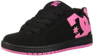 DC Court Graffik Low Top Skate Shoe Sneaker, Black/Pink, 6 US Unisex Big Kid - Picture 1 of 1