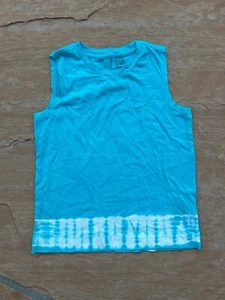 AThleta Girl Tie Dye Explore Top Sz Medium 8-10 Blue Teal CL - Picture 1 of 3
