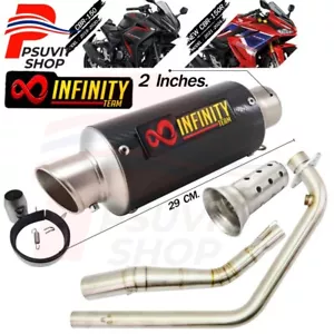 Sistema completo de silenciador de escape corto con tubo de acero inoxidable para CBR-150R 2018-24 - Imagen 1 de 6