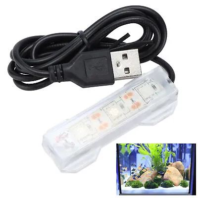 Aquarium Light USB Chargeur Plastique Fish Tank Lumière LED Pour Les Plantes Qcs • 31.67€