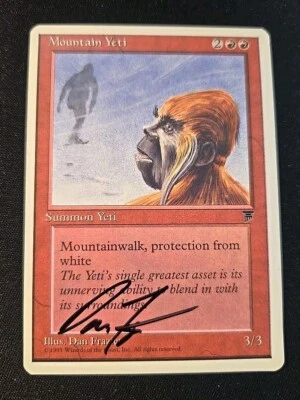 Mountain Yeti | MtG Magic CHRONICLES ARTIST PROOF SIGNED BY DAN FRAZIER 🔥  - Image 1 of 2