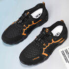 #F Men Beach Water Shoes Soft Rubber Barefoot Shoes for Beach Wading (41 Black)