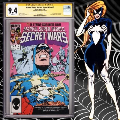 CGC 9.4 SS Marvel Super-Heroes Secret Wars #7 signed by Shooter 1st Spider-Woman - Image 1 of 2